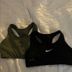 Nike Dri-FIT Sports Bra Duo - Black and Olive